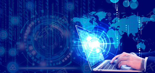 智能科技 蓝色科技感与信息科技的融合创新